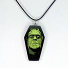 Exclusivo colar caixão arte resinada monstro Frankeinstein Exclusivo colar caixão arte resinada monstro Frankeinstein