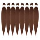 Exibição de cabelo com trança pré-esticada Coco Auburn Brown 107 cm