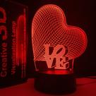 Exportação de padrões 3D de luz noturna domésticos criativos e românticos Exportação de padrões 3D de luz noturna domésticos criativos e românticos