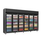 Expositor 6 Portas Preto GEAS6P 4 Prateleiras 220v Gelopar