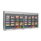Expositor 8 Portas Geas8p Gelopar Auto Serviço Tipo Inox 4 Prateleiras 220v