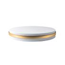 Expositor Base Redonda Branca com Dourado - 15 cm