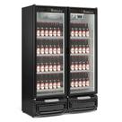 Expositor de bebidas Vertical 2 Portas GCBC950 Preto Gelopar 220V
