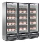 Expositor de Bebidas Vertical 3 Portas GCBC1450 Inox 220V Gelopar