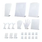 Expositor de bijuterias Completo - Branco - 22 peças