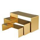 Expositor de bolsa K KAIDIYIN em aço inoxidável dourado, conjunto de 3