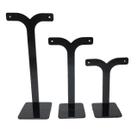 Expositor de Brinco de acrílico kit 3 tamanhos cor Preto