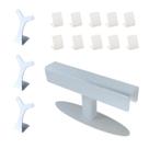 Expositor de brinco pequeno + Peixinho 3un + Pulseira Quadrado - Branco