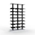 Expositor de Calçados com 3 Colunas Duplo e 42 Suportes Chapa Screw Comac