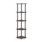 Expositor de canto Furinno Turn-N-Tube 5 camadas Dark Cherry
