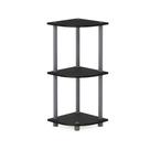 Expositor de canto Furinno Turn-N-Tube de 3 camadas preto/cinza