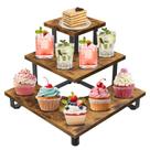 Expositor de Cupcakes ELITEROO - Prateleira de Canto de 3 Andares