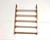 Expositor de Esmalte 60cm Dourado com branco Estilo Industrial prateleira