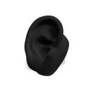Expositor De Jóia Orelha De Silicone - Preta - Base Oval