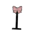 Expositor de Laços em Acrílico - Preto com Rosa