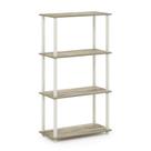 Expositor de prateleira Furinno Turn-N-Tube de 4 camadas Sonoma Oak