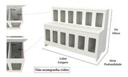 Expositor De Ração Pet Box 12 Divisões Cães Gatos Balcão Mdp