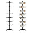 Expositor de varejo Hypergiant 7 Tier Rotating Rack preto