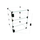 Expositor de Vidro C/ Porta - C/ Conectivo Preto - 0,30 x 0,40 x 0,30m - AMZ