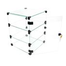 Expositor de Vidro C/ Porta e Cadeado - C/ Conectivo Preto - 0,30 x 0,40 x 0,30m - AMZ