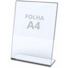 Expositor Display Folha A4 Pix QR Code Menu Cardapio Aviso Vertical Transparente Acrílico L