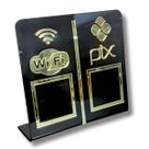 Expositor DUPLO WI-FI - PIX - Preto com Dourado
