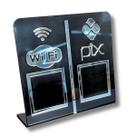 Expositor DUPLO WI-FI - PIX - Preto com Prata Expositor DUPLO WI-FI - PIX - Preto com Prata