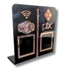 Expositor DUPLO WI-FI - PIX - Preto com Rosé