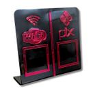 Expositor DUPLO WI-FI - PIX - Preto com Vermelho