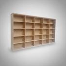 Expositor Estante para Carrinhos Miniatura 25 Nichos em MDF 45x25x5 Cm Cagema