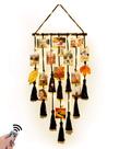 Expositor fotográfico suspenso, decoração de parede, Homecor, macramê, preto