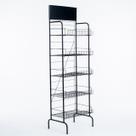 Expositor para salgadinhos reforçado com 5 bandejas de 50 cm Cor preto