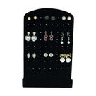 Expositor Porta Joias Brinco Veludo Vertical Para Vitrine Preto Expositor Porta Joias Brinco Veludo Vertical Para Vitrine Preto
