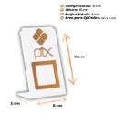 Expositor QR CODE PIX - Branco com Bronze Expositor QR CODE PIX - Branco com Bronze