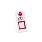 Expositor QR CODE PIX - Branco com Vermelho Expositor QR CODE PIX - Branco com Vermelho