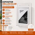 Expositor Transparente DELLO para Relatórios A4 com Suporte para Mesa e Parede