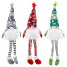 Expositores de ornamento de férias estandes natal papai noel gnomo de pelúcia boneca brilhante decoração bonecas de pano elfo feito à mão 3 peças