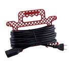 Extensão 1 Tomada 2P Preta 15m com Cabide Bivolt Force Line