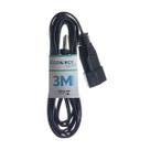 Extensão 1 Tomada 3 Metros 20A Bipolar Preto Connect Hard Fiolux
