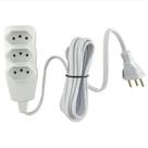 Extensao 2p+t cabo pp 3x0,75 10mt 10a br megatron