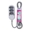 Extensão 3 Tomadas 2p+t 10a 250v 1,5m - 57504019 - Tramontina Extensao 10a-250v 1,5mt Tramon