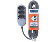 Extensão 3 Tomadas 2P+T 10A 250V 5m - 57504021 - TRAMONTINA
