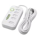 Extensão 5 Metros Bivolt 5 Tomadas E 4 Usb 1 Pd Led Com botão WKC-541