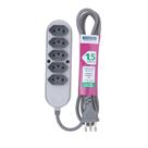 Extensão 5 Tomadas 2p+t 10a 250v 1,5m - 57504029 - Tramontina Extensao 10a-250v 1,5mt Tramon