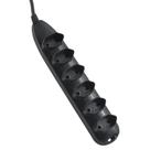 Extensão 6 tomadas 2 pinos 10a 250v 1,5m - alfacell preto