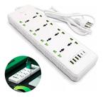Extensão 8 Tomadas e 4 Usb - Tipo C Filtro De Linha Bivolt Extensão 8 Tomadas e 4 Usb - Tipo C Filtro De Linha Bivolt