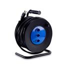 Extensão Carretel Suporte Alumínio Tripolar 3 tomadas 20A Bivolt 30 Metros 3 x 2,50mm - Force Line Extensão Carretel Suporte Alumínio Tripolar 3 tomadas 20A Bivolt 30 Metros 3 x 2,50mm - Force Line