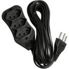 Extensão com 3 tomadas de 3 Pinos 3 Metros Bivolt 127v/220v