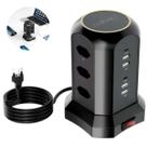 Extensão com USB e Tomadas Verticais Preta Extensão com USB e Tomadas Verticais Preta