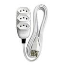 Extensão Compacta 2P+T Branca 10A - 250V Com 3 Metros (17991) - Ilumi Extensão Compacta 2P+T Branca 10A - 250V Com 3 Metros (17991) - Ilumi